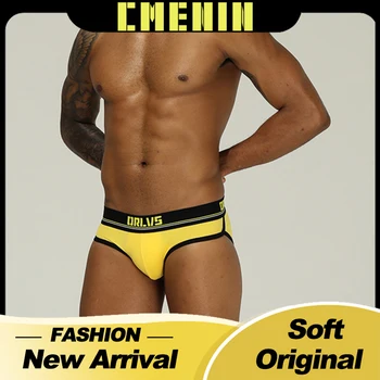 

Popular Breathable Sexy Mens Underwear Briefs Solid Men's lingerie Cotton Men's Briefs Bikini Gay Underwear Cueca OR199