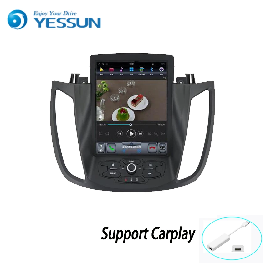 Большой автомобильный GPS навигатор Yessun Android для Ford Kuga 2013 ~ 2018 HD сенсорный экран
