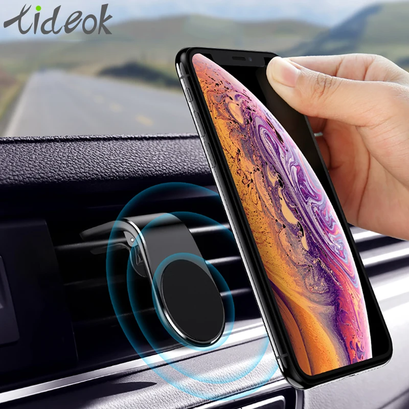 VANLEAD магнитный автомобильный держатель для телефона L форма вентиляционное отверстие подставка в автомобиль gps держатель мобильного телефона для iPhone X samsung S9 Xiaomi