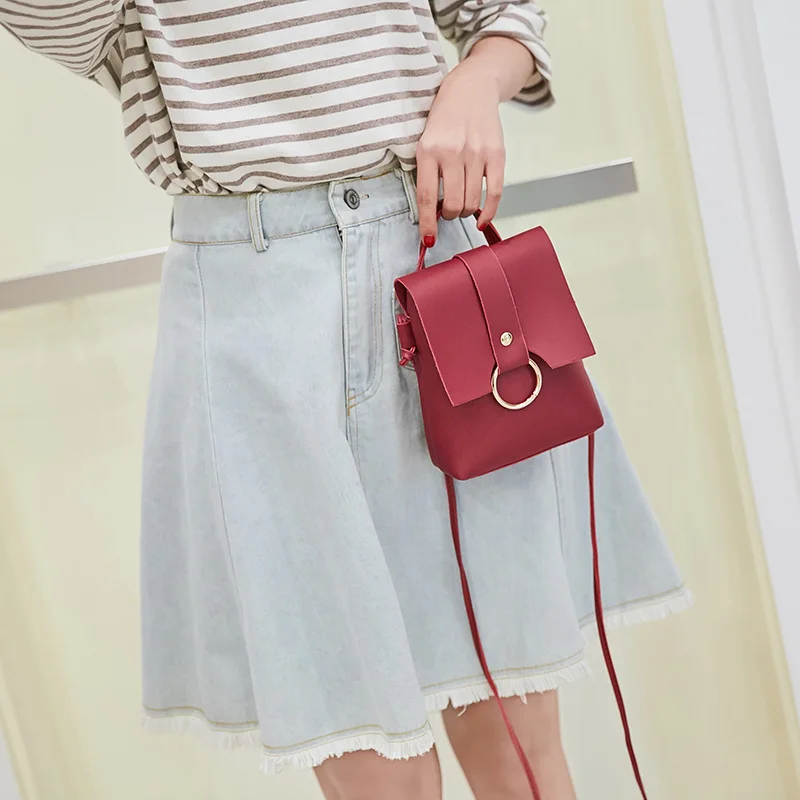

Small Bag 2018 Summer New Style Casual Circular Ring Mobile Phone Bag Versatile Fashion Single-shoulder Crossbody Bag Hand Purse