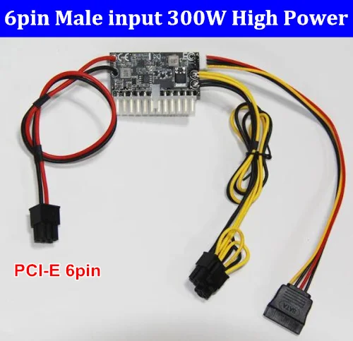 DC / 6pin input 12V high power pico DC-ATX 300W ATX 24Pin mini ITX PSU for PC computer network server | Компьютеры и офис