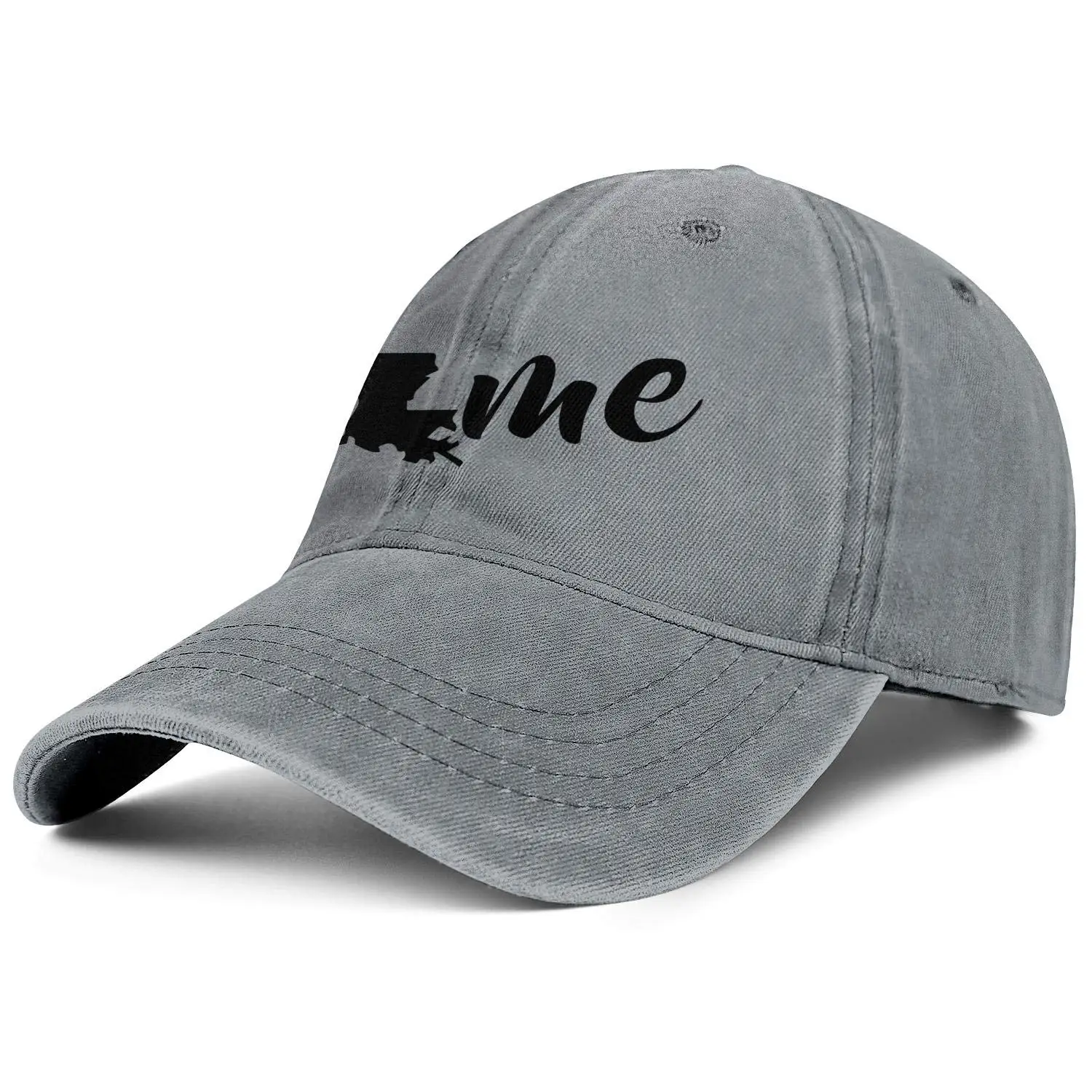 Унисекс ManSimple деним папа шляпа Потертая джинсовая ткань Луизиана-звезда-логотип-пляжный Бейсбол шляпа