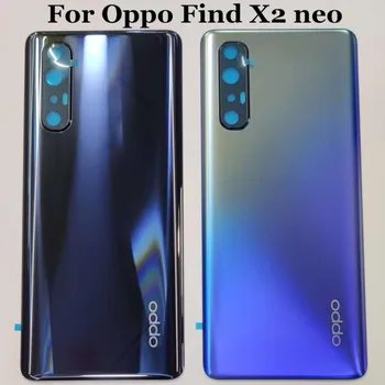 

100% Original For Oppo Find X2 neo Rear Battery Back Cover with logo Panel Rear Door Housing Case with adhesive for findx2neo