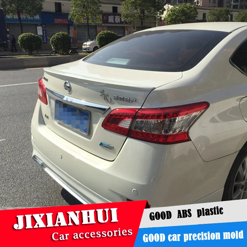Для Sentra спойлер 2012 2015 Nissan Спойлер ABS пластик Материал заднее крыло автомобиля