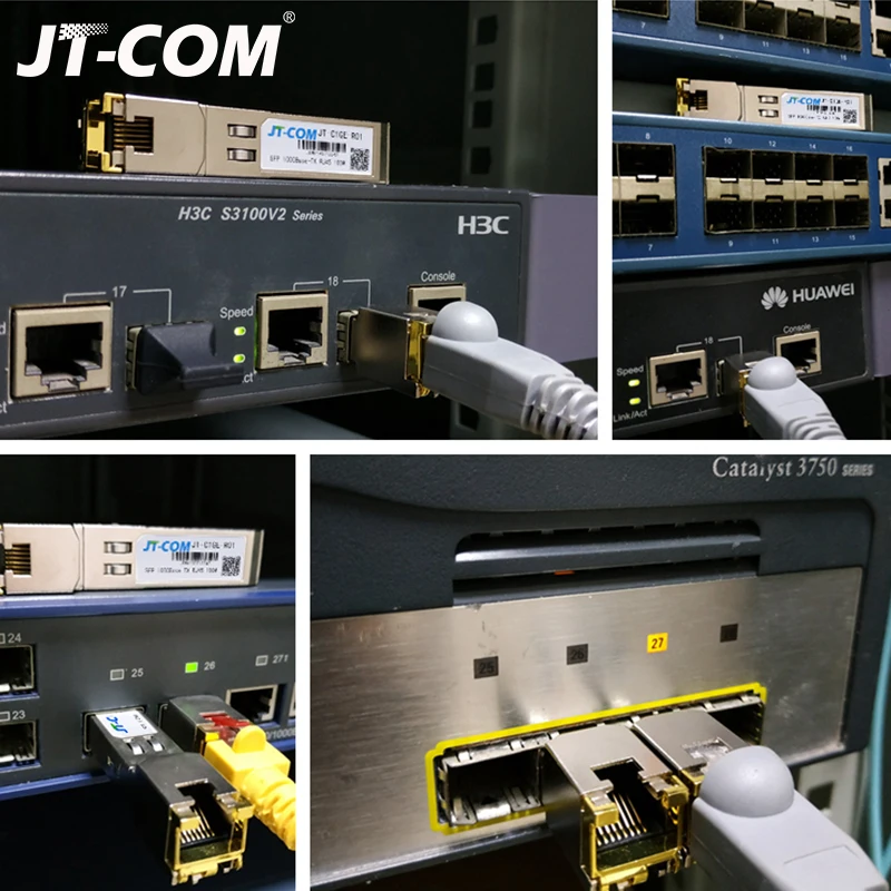 Gigabit RJ45 SFP Module 1000Mbps SFP Copper RJ45 SFP Transceiver Module Compatible with Cisco Mikrotik Gigabit 5