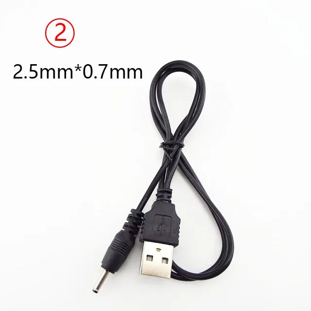 Cavo Ricarica USB A DC 5V 1A - Scelta Dimensioni (2.0mm, 2.5mm, 3.5mm, 4.0mm, 5.5mm)