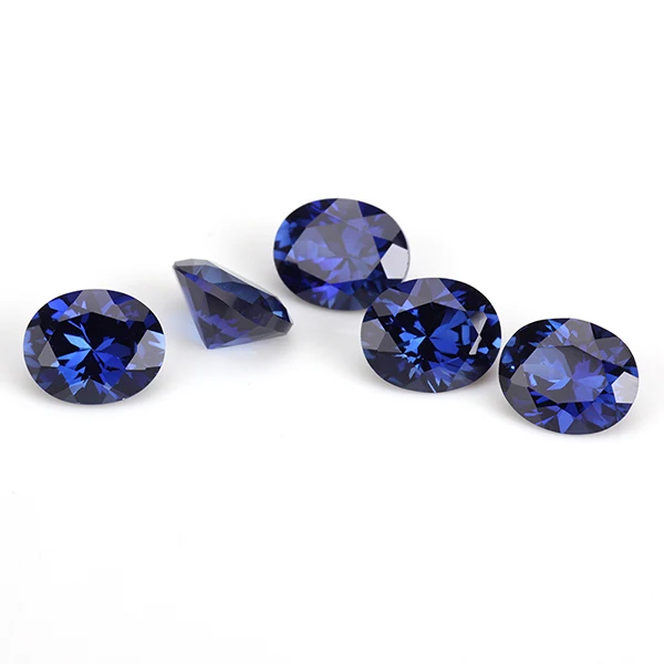 34# 5*7mm Blue Corundum For Loose Corundum For Jewelry Marking 5pcs/bag DIY Making