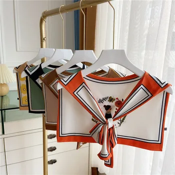 

sunscreen shoulder small scarf outside shawl printed scarf female air conditioning room neck thin fake collar beach towel