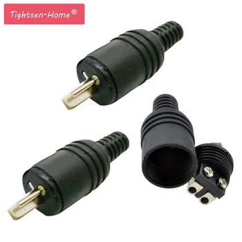 

2pcs Power Signal 2 pin Black DIN Plug Speaker and HiFi Connector Screw Terminals Connector Plug Adapters Accessories Audio