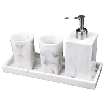 

1 Set Home Bathroom Kitchen Soap Dispenser Bottle Organizer Tray with Cups