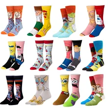 재미 있은 만화 애니메이션 인쇄 양말 패트릭 스타 패션 맞춤 참신 남성 여성 컴포트 통기성 핑크 옐로우 코튼 양말(China)