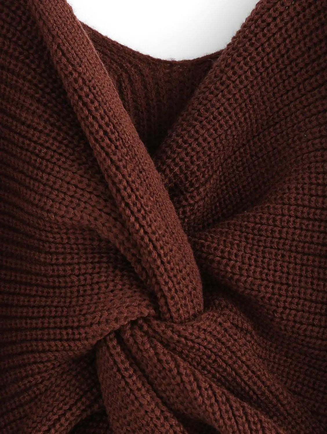 ZAFUL Twisted Cold Shoulder Jumper Sweater Women Pullovers 2019 Winter Warm Sexy Sweaters V-neck Solid Cotton Sweaters Female