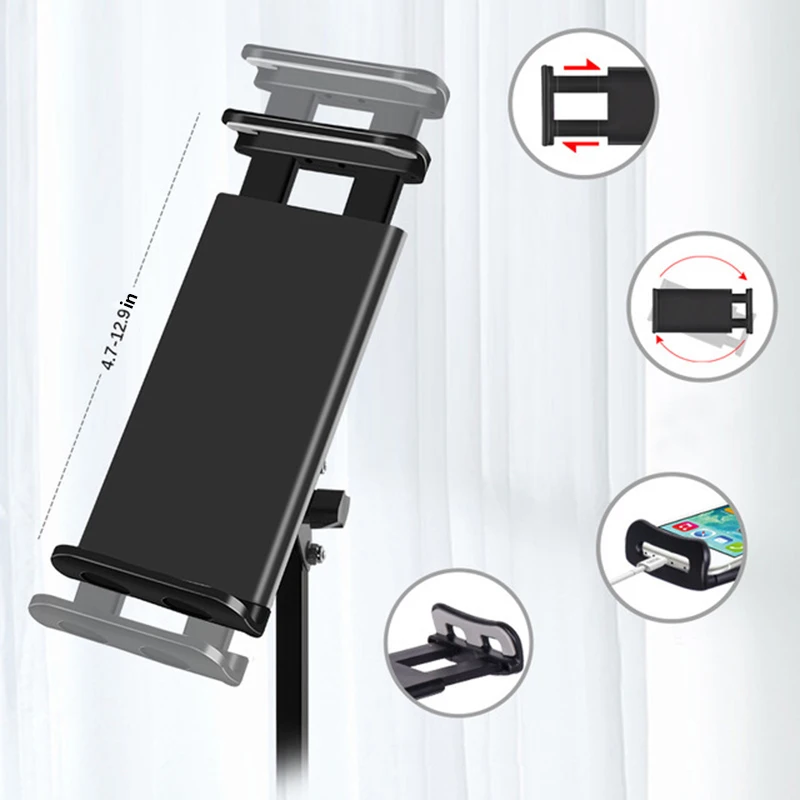 Suporte de Montagem Cantilever com Base de Metal Tripé para Ipad Desktop Ponderada Suportes Suporte Tablets Telefones Celulares - Imagem 5