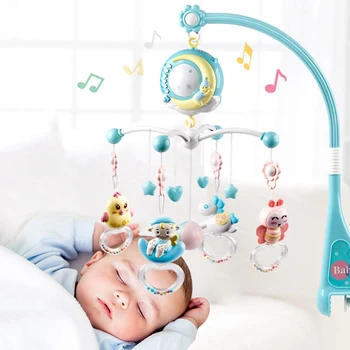 

Baby Rattles Crib Mobiles Toy Holder Rotating Mobile Bed Bell Musical Box Projection 0-12 Months Newborn Infant Baby Boy Toys