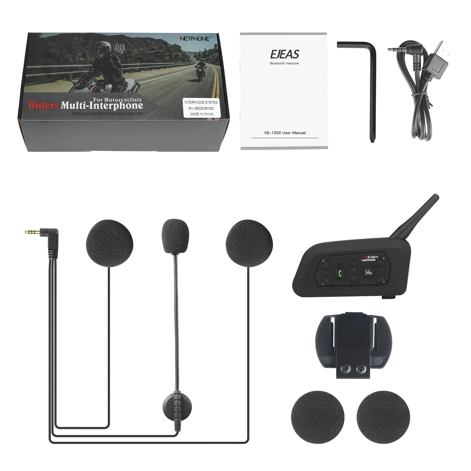 VNETPHONE V6      1.2KM 850mAh IP65 6 ̴ MP3 GPS 