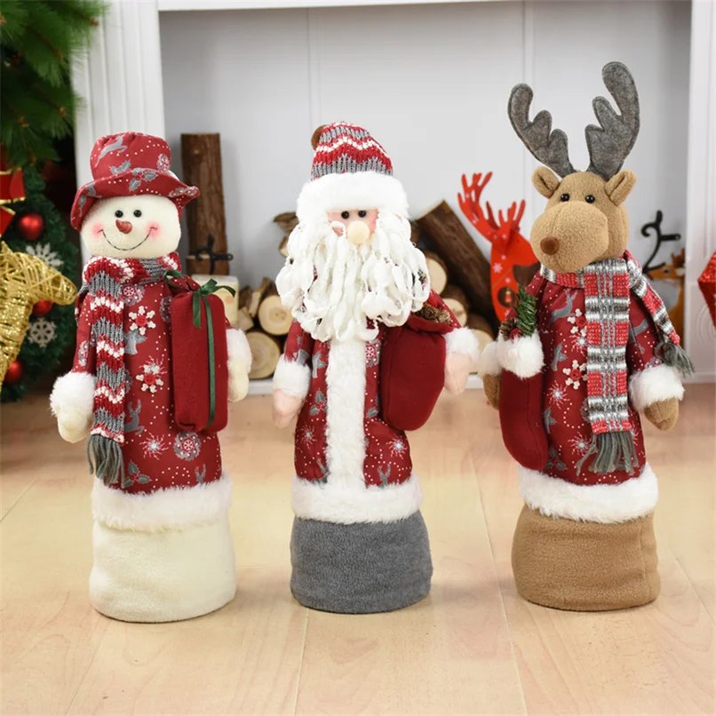 

Standing Navidad Figurine adornos de navidad Santa Claus Snowman Elk Dolls christmas tree decorations Christmas Gift for Kid