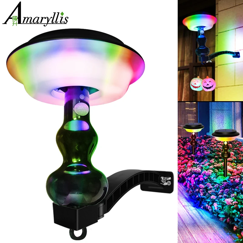 

7 Color Changing Solar Ground Lights With 4 Modes Outdoor Waterproof Solar Garden Light Lamp For Decoration Security Lighting