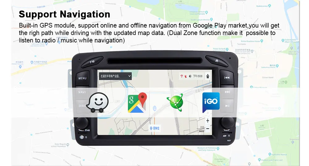 Flash Deal 2 Din Android 9.0 Autoradio Car Multimedia DVD Player For Mercedes/Benz/W209/W203/W168/M/ML/W168/W463/Viano/W639/Vito/Vaneo DSP 5