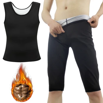

Men's Thermal Body Shaper Losing Weight Shirt Compression Slimming Pants New Sweat Sauna Waist Trainer Corset Shapewear Suits