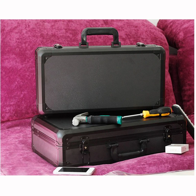 

Aluminum Tool case suitcase toolbox File box Impact resistant safety case equipment camera case with pre-cut foam lining