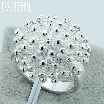 

Promotion Rings Silver Fireworks Flower Jewelry Women Female Wedding Rings Free Shipping Elegant Wholesale Price