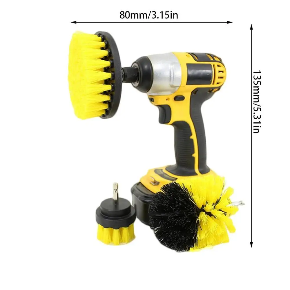 Щетка для дрели, 3 шт., щетка для чистки, набор для чистки плитки, затирка для душа, ванна, общего назначения, очистка