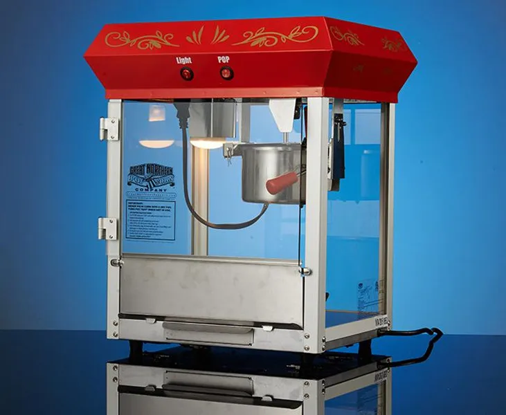 

CE 6 OZ Commercial Bar Style Popcorn Popper Machine w heat preservation