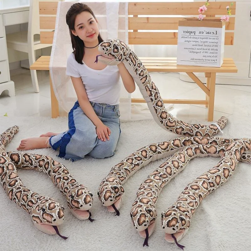 1pc 155cm Simulation Plush Toys Stuffed Giant Snake Animal Toy Soft ...