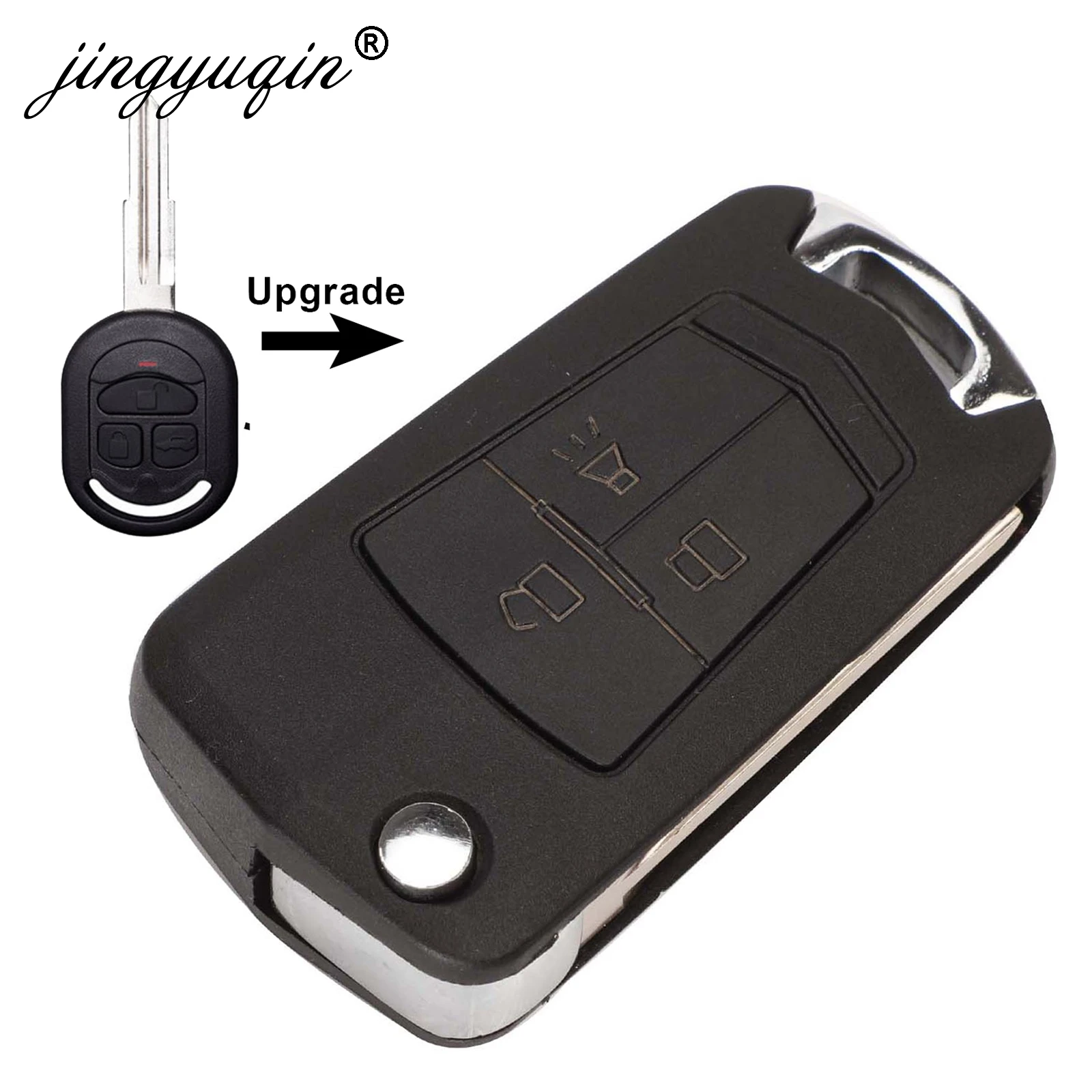 

jingyuqin 10pcs Modified Folding Remote Key Shell for Chevrolet Lacetti Optra Nubira Vehicle Pocket Buick Alarm Fob Case