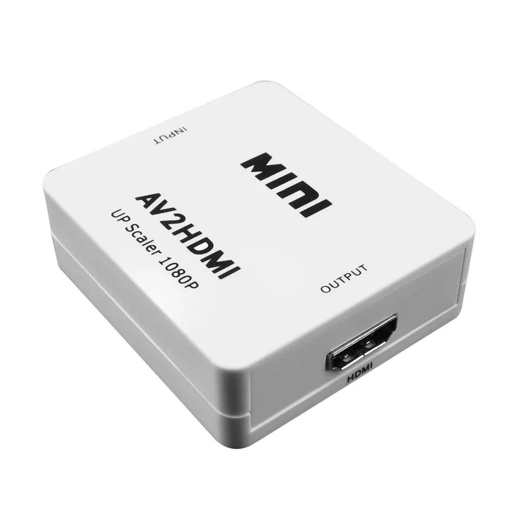 Новый композитный AV CVBS 3RCA преобразователь видеосигнала HDMI адаптер 720p 1080p белый в