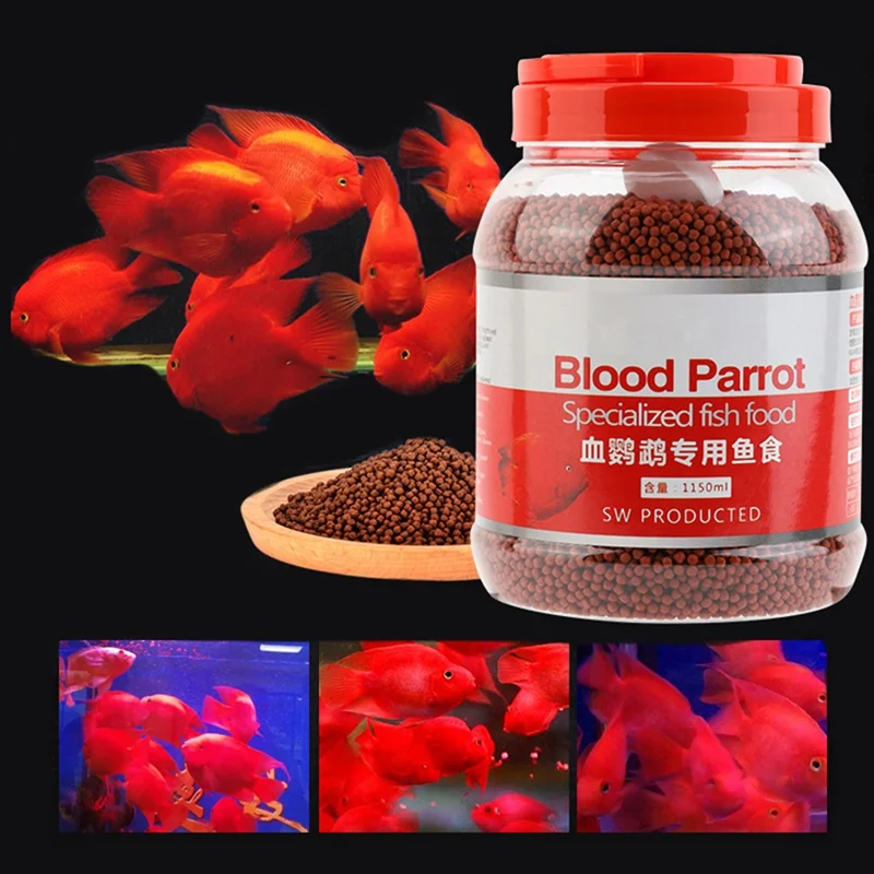 

Blood Parrot Fish Food float on water fish food For Head tropical feed Snapper Intense Red Enhancing Fast Coloring 500g