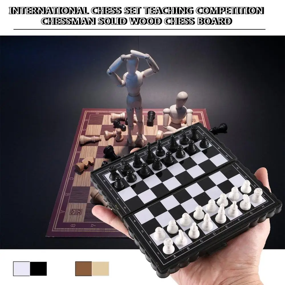Hot Sale New Magnetic Chessboard Game Wallet Appearance Portable Folding Travel Family Party Chess Set International Chess Game