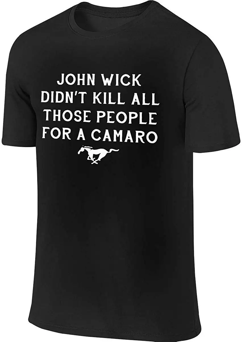 FGHFG John Wick't Kill for the People A Camaro Mustang Horse Car Party черная футболка унисекс Мужская и