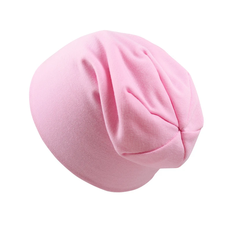 Детская шапка в стиле хип-хоп для уличных танцев, осенне-зимняя детская шапка для мальчиков и девочек, вязаная шапка, теплая однотонная детская шапка, шапочки - Цвет: pink