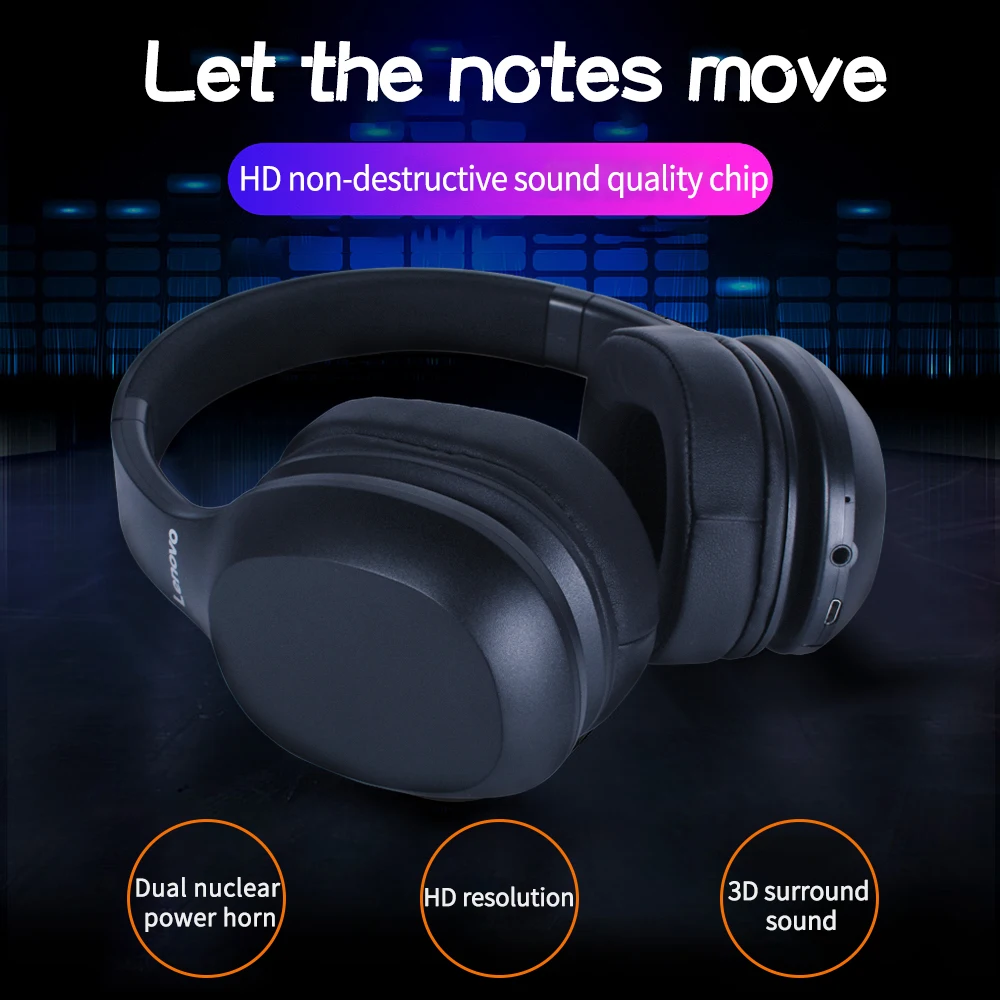 Беспроводные наушники Lenovo Bluetooth 5 0 многорежимная стереогарнитура с микрофоном