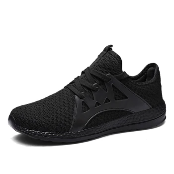

New Mesh Men Sneakers Casual Lace-up Sneakers Breathable No-slip for Male Tennis Flying Weaving Tourist Leisure Sports Shoes