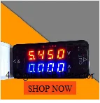 4 Digits High Precision DC 100V 200V 10A Voltmeter Ammeter Dual LED Digital Display Amp Volt Merter Panel Gauge digital micrometer