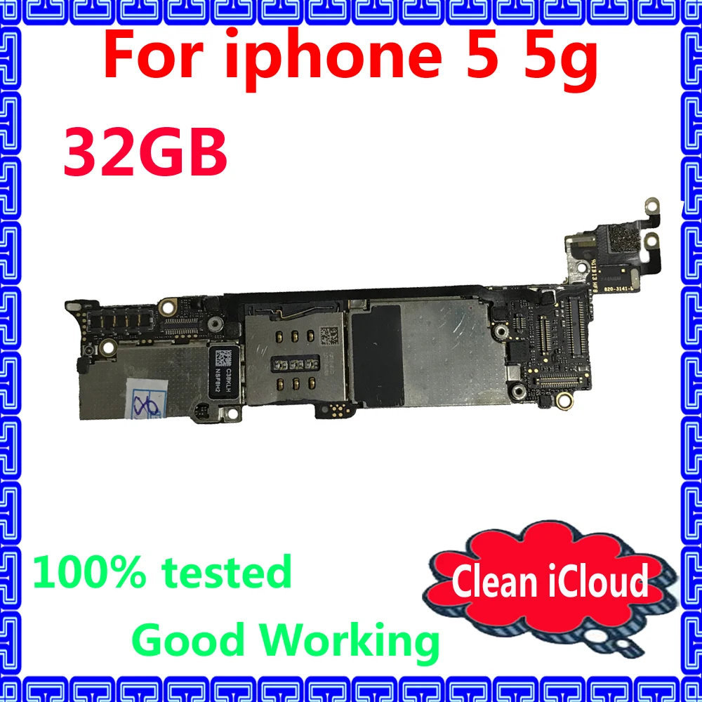 Оригинальная материнская плата для iphone 5 5g 32 ГБ с системой IOS чистая iCloud + полные