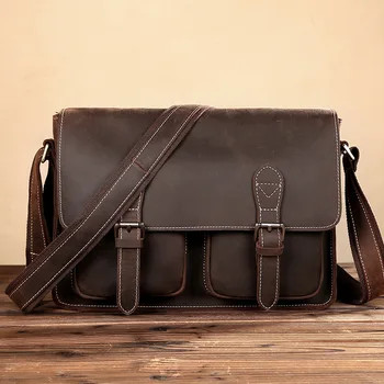 

Casual Men Genuine Leather Laptop Bag Luxury Briefcase Bag Office Handbag Messenger Bags Portfolio Male Business Bag