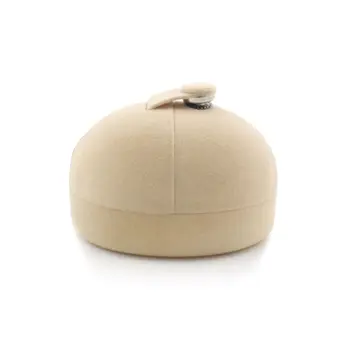 

Engagement Earrings Wedding Ring Box Egg Shape Double Rings Jewelry Display Storage Holder Snap-on Packing Case Gift