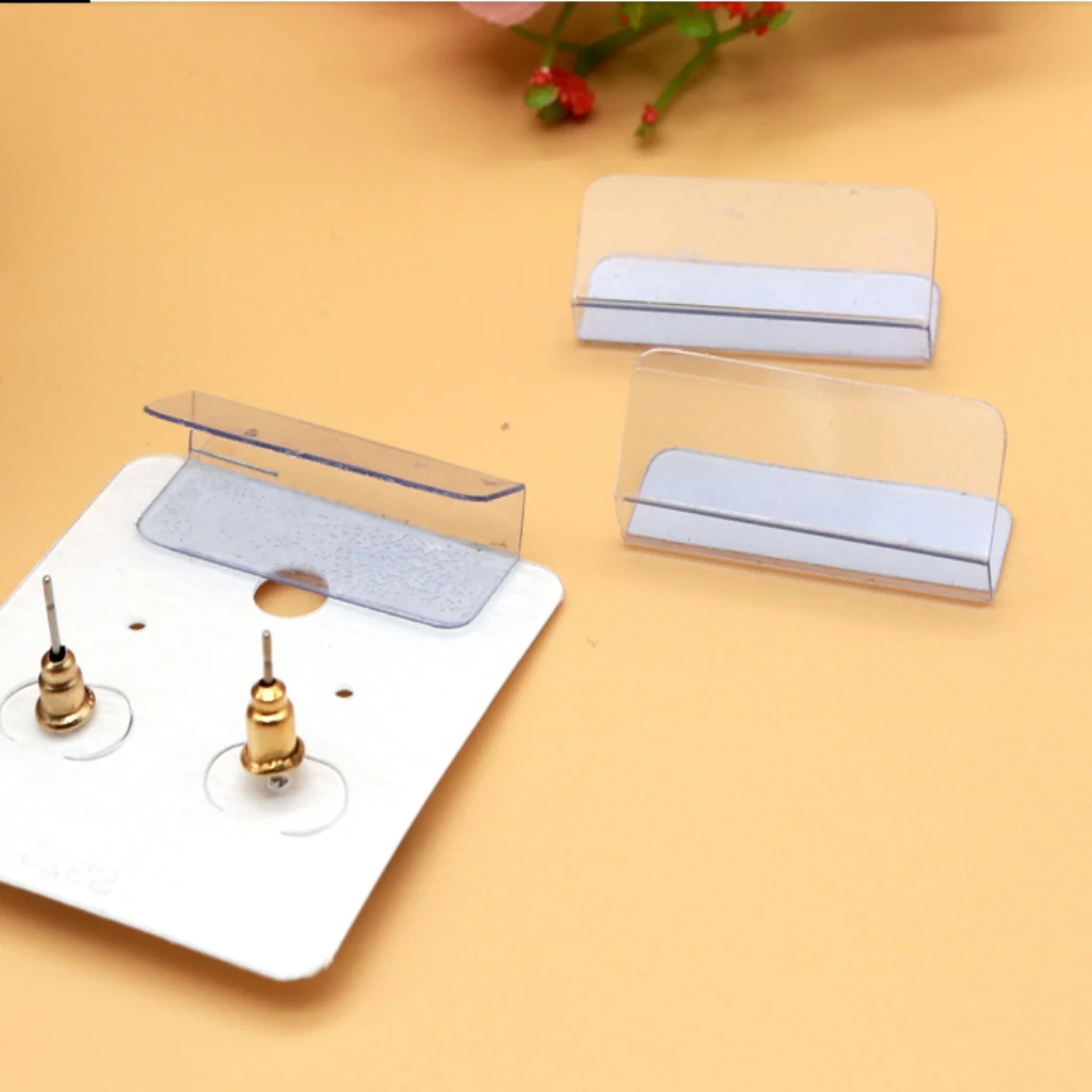 100 Pcs Earring Card Adapter, Self-Adhesive Earrings Display Card Holder for Jewelry Accessory Display 1x1.2 inch