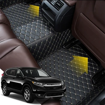 

Car Floor Mat Set Leather Cover Mat Styling Foot Protector Pad Automobile Accessories For Honda CRV Classic 4th 2013-2017 5Seats