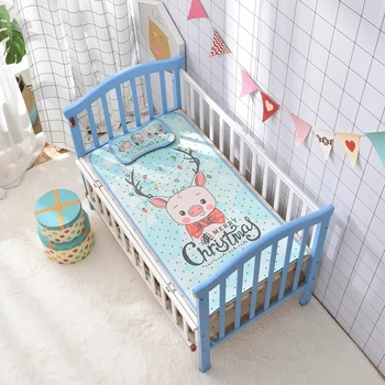 

Summer baby bed mat 2pcs/set cool floding mat sheet +pillow 0-5 years sleeping mat kit cartoon Child bed cover 60*120cm boy girl