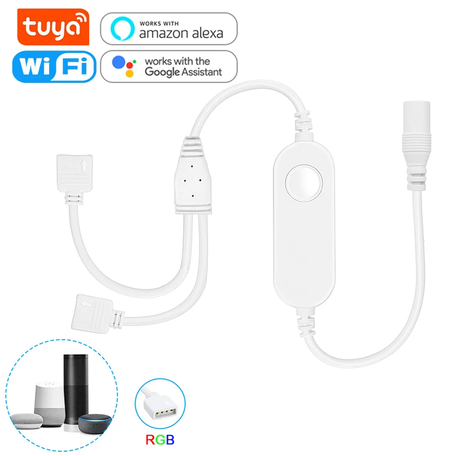 Tuya WiFi Smart LED Control ler 4 контактный RGB светодиодный светильник 5 24 В дистанционное
