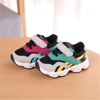 

New children's baby leisure net shoes small boys color matching sports sneakers shoes girls casual shoes