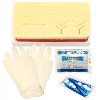 

HumanTraumatic Skin Model Suturing Practice Training Pad Set Doctor Nurse Teaching Resource Silicon Medical Suture Training Kit