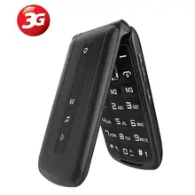 Ushing 3G Seniors Kids Big Button Unlocked New Mobile Phones with SOS, Easy To Use Dual Sim Flip Up Clamshell Keyboard Phone