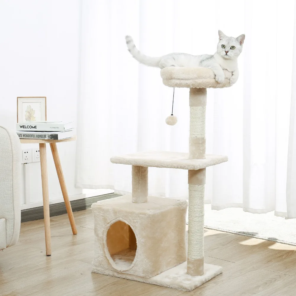 Casa de brinquedo para gatos h91cm, arranhões