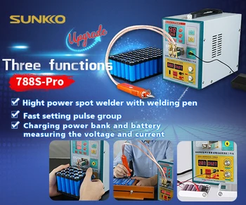 Best SPOT WELDER MACHINE 3.2KW BATTERY WELDING MACHINE SUNNKKO 788S PRO WITH 71B SPOT WELDING PEN 110V/220V