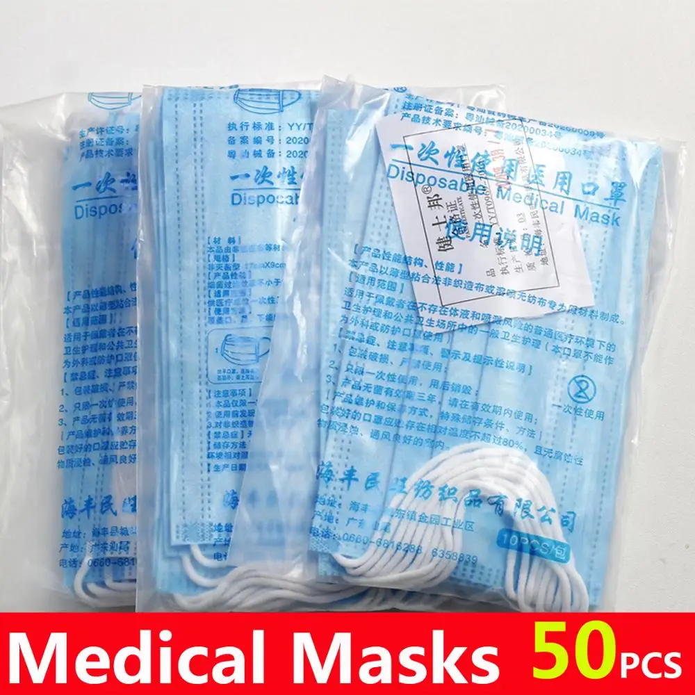 

Medical Masks 3 Layers Anti-Virus Surgical Mask Disposable Medical Mask Anti Dust Face Mouth Masks For Men Women